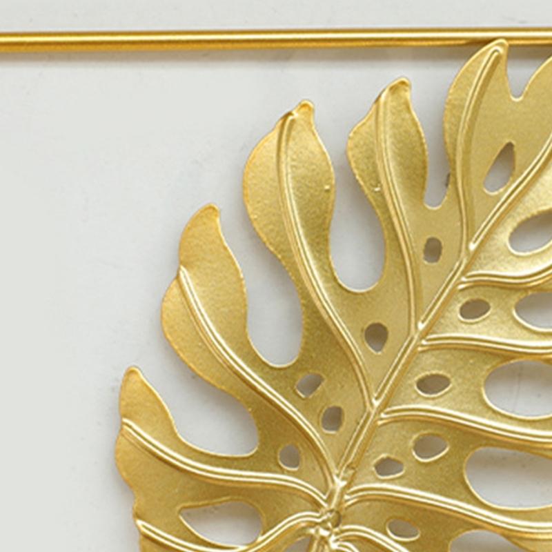 2Pcs Modern Scandinavian Wall Art Metal Monstera Leaf Decoration Wall Hanging For Home Office Indoor Wall Decors