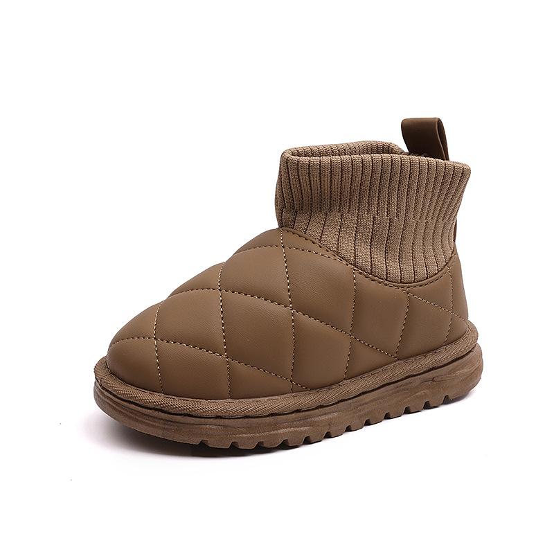 

Зимние новые теплые хлопковые ботинки для мальчиков, толстые хлопковые ботинки для девочек 36 хаки