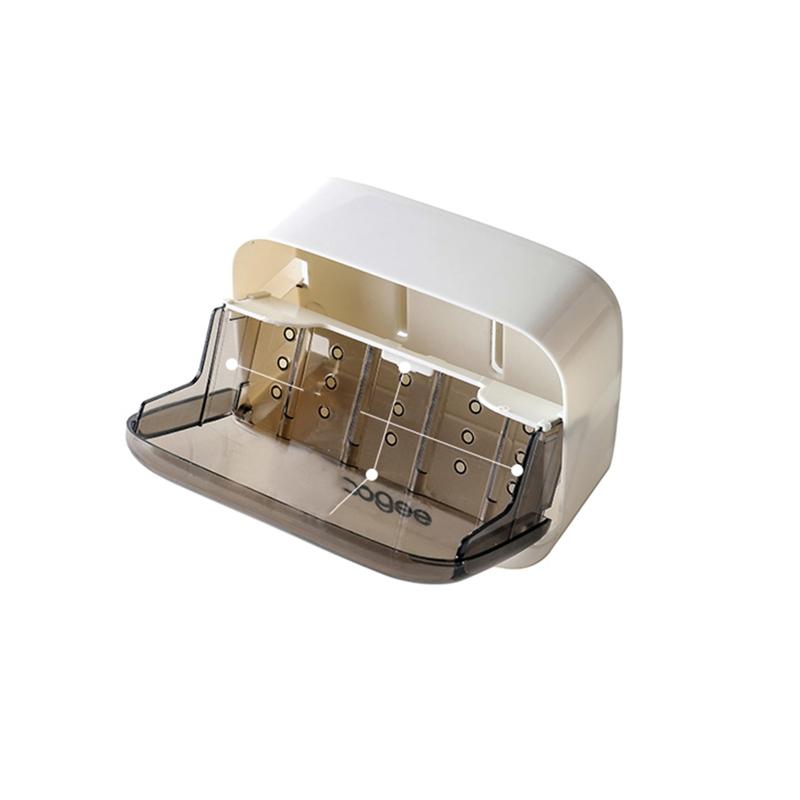 

Soap Holder Box Wall Mount Storage Tray Waterproof and Dustproof Soap Holder Punch less install 1