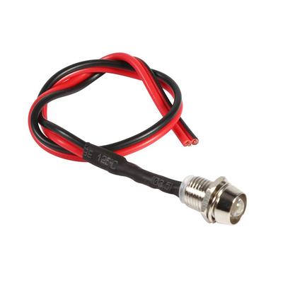 Keenso 4pcs Bicycle LED Panel Pilot Dash Warning Light 8mm Indicator Lamp Car