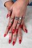 Silver Retro Punk Boho Ring Set 75