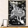 Goth Skull Tapestry Devil Satanic Tapestrys Wall Hanging Batwing Skeleton Tapestries For Bedroom Aesthetic Home Decoration