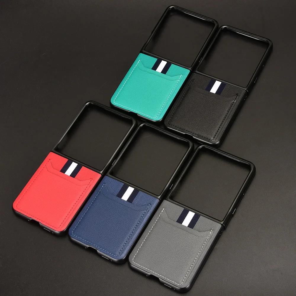 PU Leather Texture Case for Motorola Razr 60 Ultra Moto Razr Ultra 2026 Cover Card Slots Back Shell Coque Fundas Capa