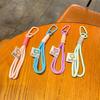 Simple Vent Corde Tissée à la Main Couleur Contrastante Cordon Porte-Clés Étui pour Téléphone Portable Corde à Main Portable Diy Tendance Niche Pendentif