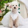 Vestido de Princesa de Organza Laço Grande Saia Pet Vestido de Fada Saia de Cachorrinho Adereço para Fotografia