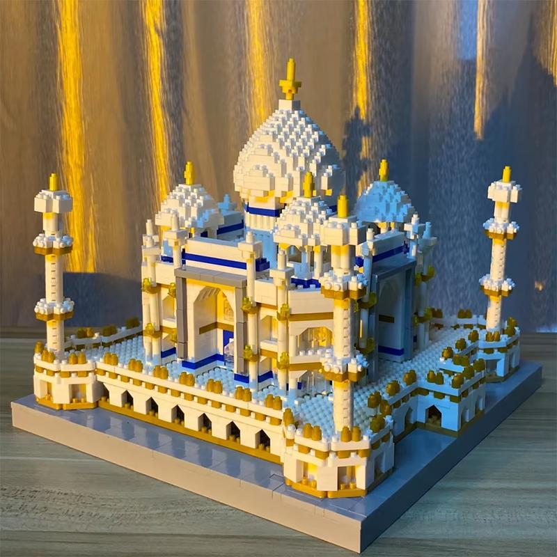 Weltberühmtes Architekturmodell Baustein-Set DIY Taj Mahal Louvre Eiffelturm Ideale Weihnachts- und Feiertagsgeschenke für Kinder