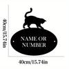 Metal Sign Cat Silhouette Wall Art Customizable Front Door Living Room Decoration Gift
