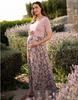 Casual Dress Maternity Dress AVIVA Lilac x Flower Print [Serafin] Women's