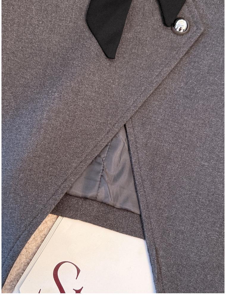 Damen Plus Size Zweiteiliges Set mit unregelmäßiger Jacke und Hose, Herbst/Winter Kollektion