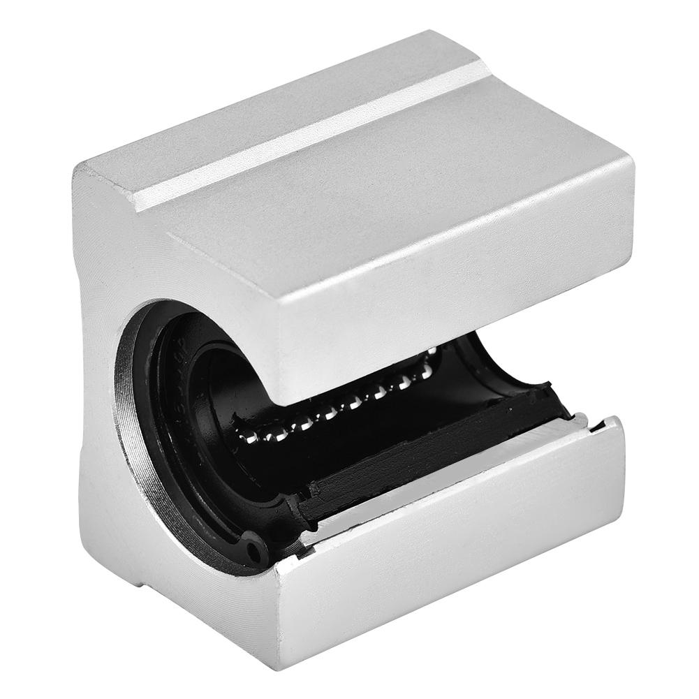 4Pcs SBR16UU 16mm Aluminum Bearing Block Slide Bushing with Open Linear Slide for CNC, with   Plating for  , Strong  Capacity