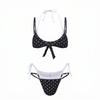 Deep V Ladies' Swimwear Low Waist Women Swimsuits New Halter Bikini Set  Vacation