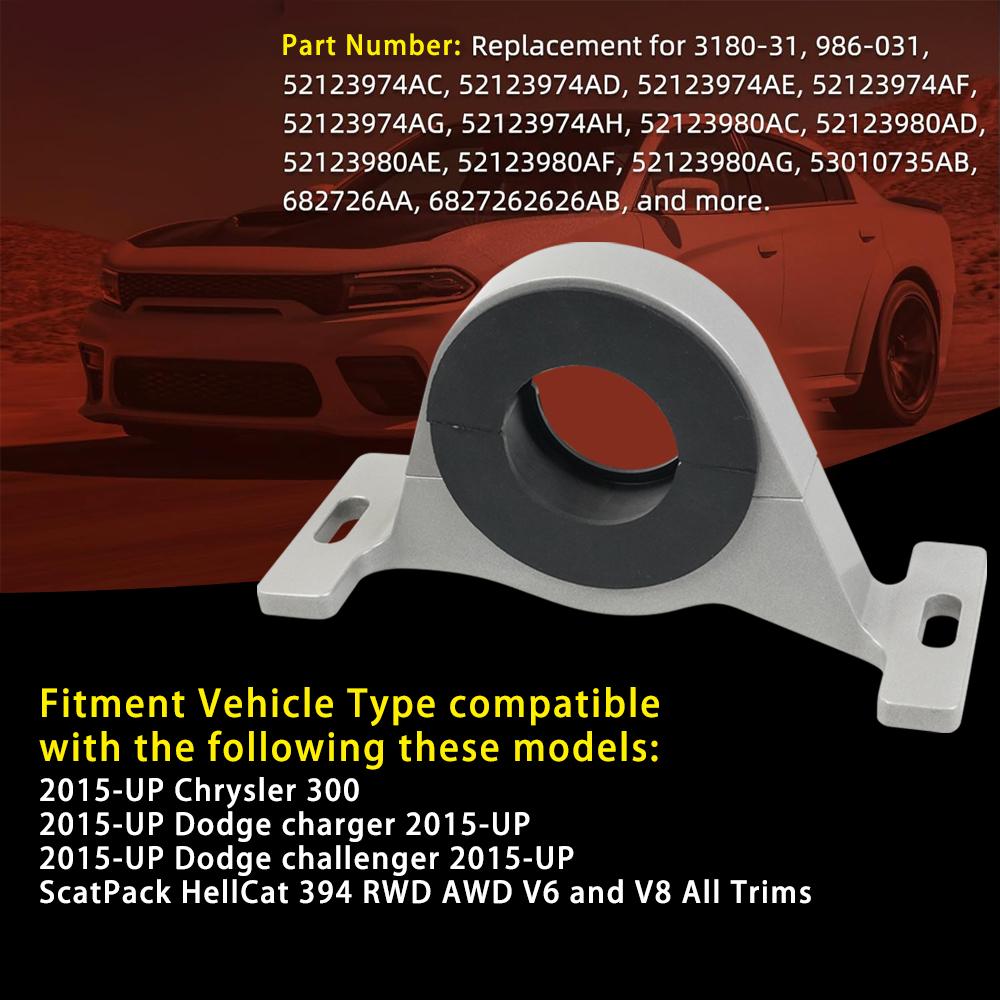 53010735AB 52123980AD Center Bearing Support Solution For 2015-UP Dodge Charger Challenger Chrysler 300, 3180-31 986-031