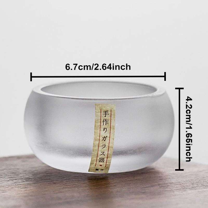 Japanese Handmade Frozen Glass Cup Crystal Glass Retro Teacups Master Cups Chinese Kung Fu Tea Set Transparent Household Teaware
