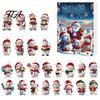Weihnachts-Countdown-Aktivität Adventskalender 2026, Schneemann 24-Tage-Box mit Acryl-Anhänger Partygeschenke Anhänger, Festlicher Baumschmuck, Feiertagsgeschenk für