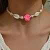 Summer Fashion Ocean Beach Wind Multi-style Shell Necklace Metal Stacked Woven Versatile Beaded Soft Pottery Necklace