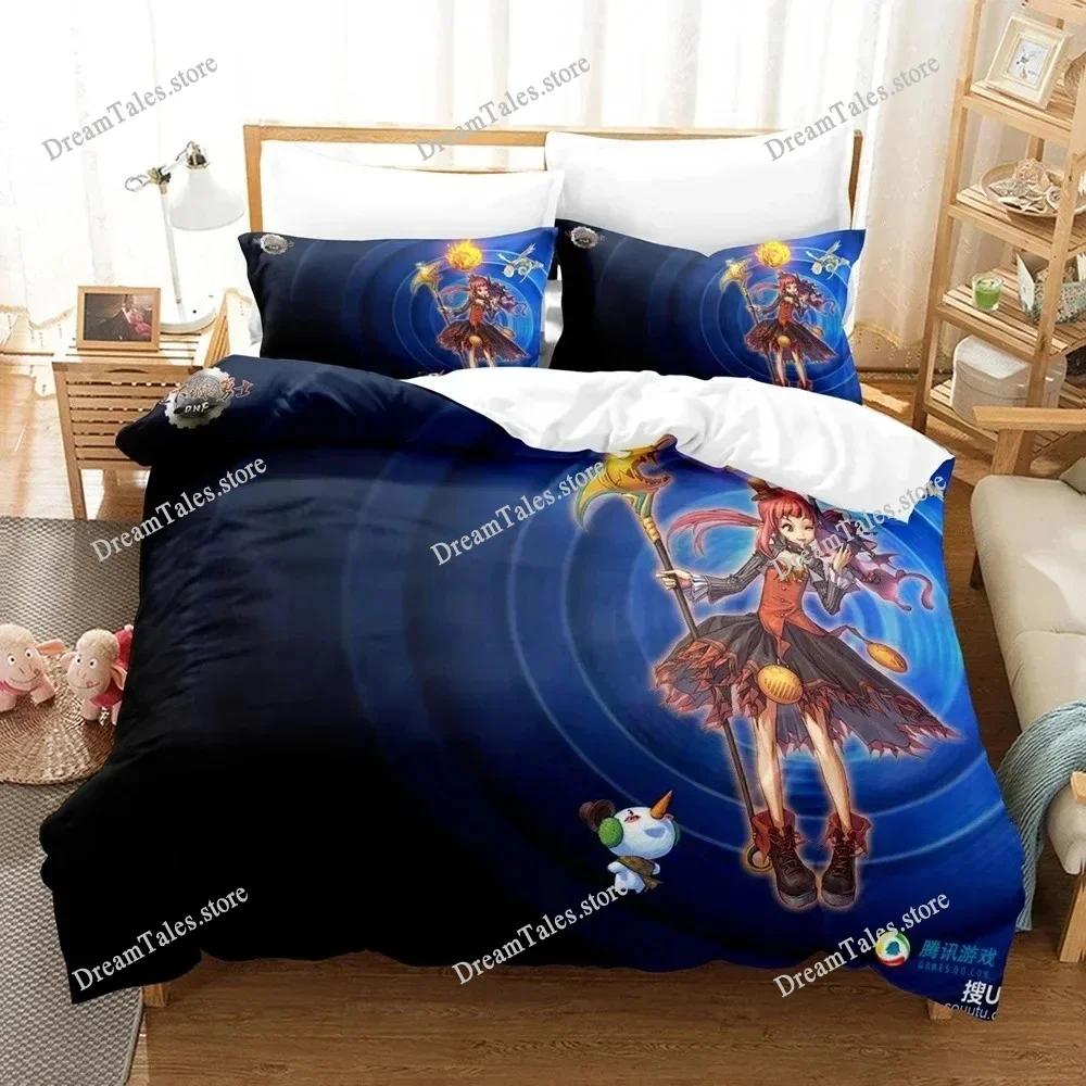 01 Game Dunge On Fighter Female Magician Bedding Set Single Double King Bed Set Children's Bedroom Duvet Set Dunge On Fighter 1