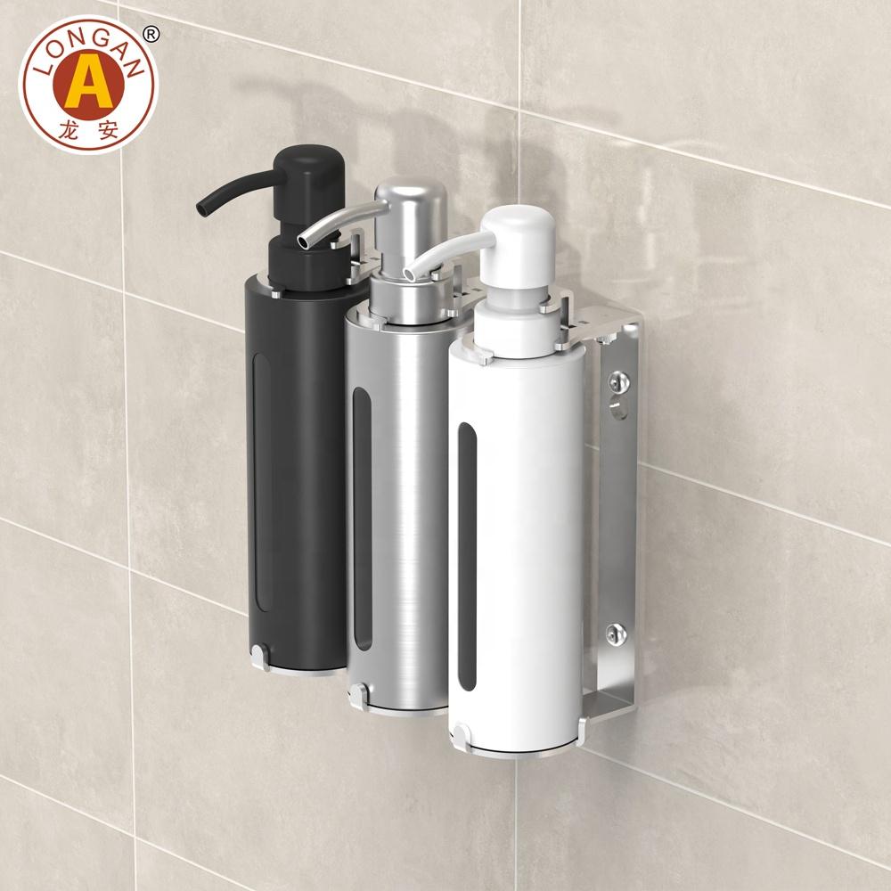Wall Mounted Grated Soap Bar Dispenser Holder Pump Bottle Detergent Dispenser Holders Minimalist Style for Hotel Bathroom