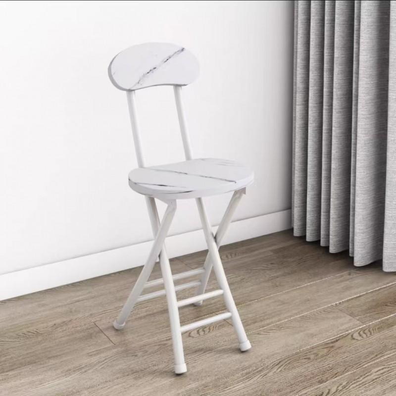 Portable Folding Chair With Backrest Home Dining Student Dorm Office Training Lightweight Metal Frame