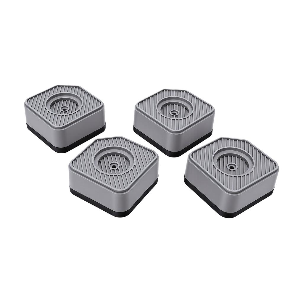 4pcs Anti Vibration Pads Water Proof Noise Reducing Anti Slip Support Feet for Washing Machine Dryer Furniture Grey