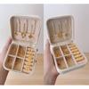 PU Leather Jewelry Box with Multiple Compartments Velvets Lined Jewellery Storage Case Accessory Organization Tool