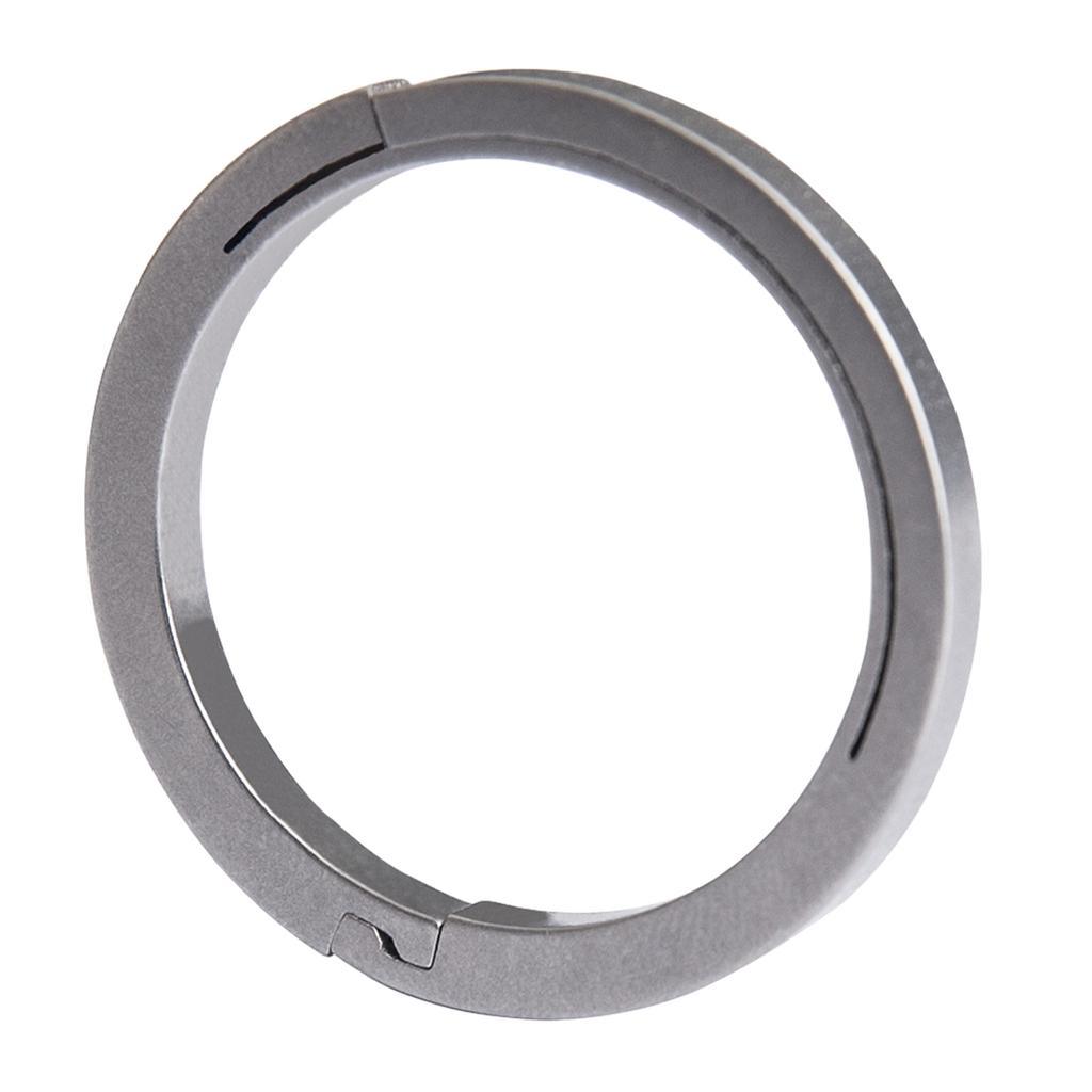 Portable Titanium Flat Keychain Rings Split Side Pushing Key Rings Heavy Duty Key Rings for Dog Tag Easy to Use