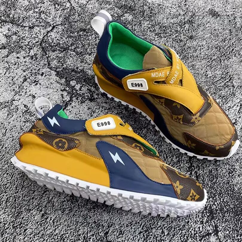 High-end and Stylish Men's Shoes, National Trend Retro Printed Dad Shoes, Niche Forrest Gump Casual Sports 8