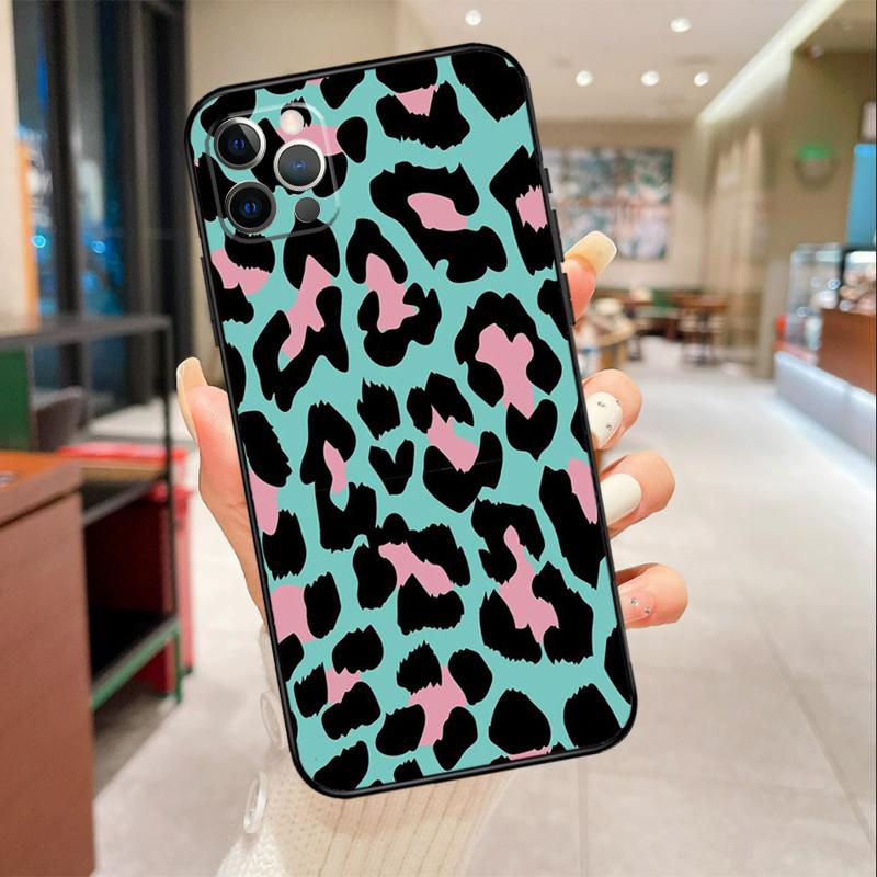 Leopard Skin Phone Case For iPhone 17 16 15 14 13 11 12 Pro Max mini 16 Plus 16e 17 Air Protective Cover