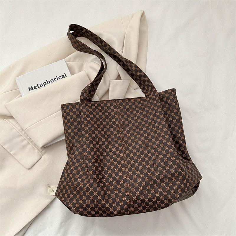 

Ретро текстура для поездок на работу, универсальная сумка через плечо ins, женская 2025 весна, новая универсальная сумка подмышку ins, сумка-тоут