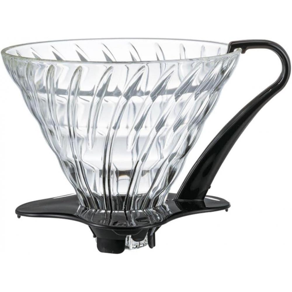 

Стеклянный дриппер Hario V60 термостойкий 1-6 чашек черный Vdgn 03 B