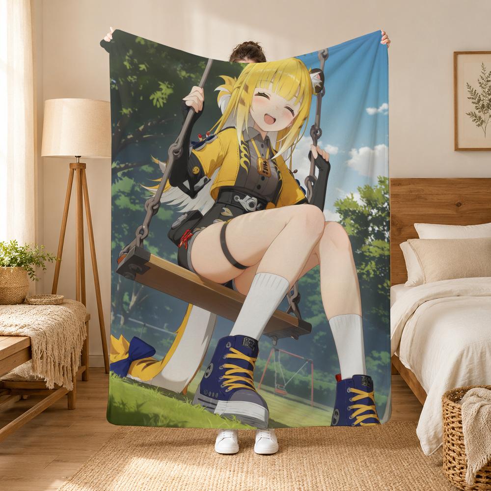 Zenless Zone Zero Game Throw 240g flannel blanket, suitable for sofas, beds, offices, exquisite gift blankets