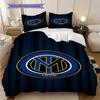 Biancheria da letto con sfondo stemma Inter Milan (1 * copripiumino + 2 * federa, senza nucleo) Set biancheria da letto Copripiumino e federa Regalo di Natale compleanno