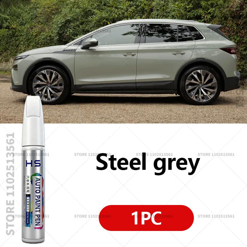 Touch Up Paint Pen Car Paint Scratch Repair Tool Brilliant silver Magic black Graphite grey Moon white For 2024-2025 Skoda Elroq Touchup Paint2