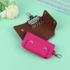1Pc Portable Pu Leather Housekeeper Holders Car Key Holder Bag Case Unisex Wallet Cover Simple Solid Color Storage Bag