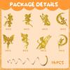 32Pcs Fairy Hanging Swirl Decoration Gold Glitter Butterfly Fairy Ceiling Spiral Streamer Ornaments for Girls First Birthday Baby Shower Party