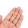 30pcs Stainless Steel Gold Color 26 Letter Pendant Alphabet Charms Necklace Pendant Bracelet Making Earring Findings DIY Jewelry