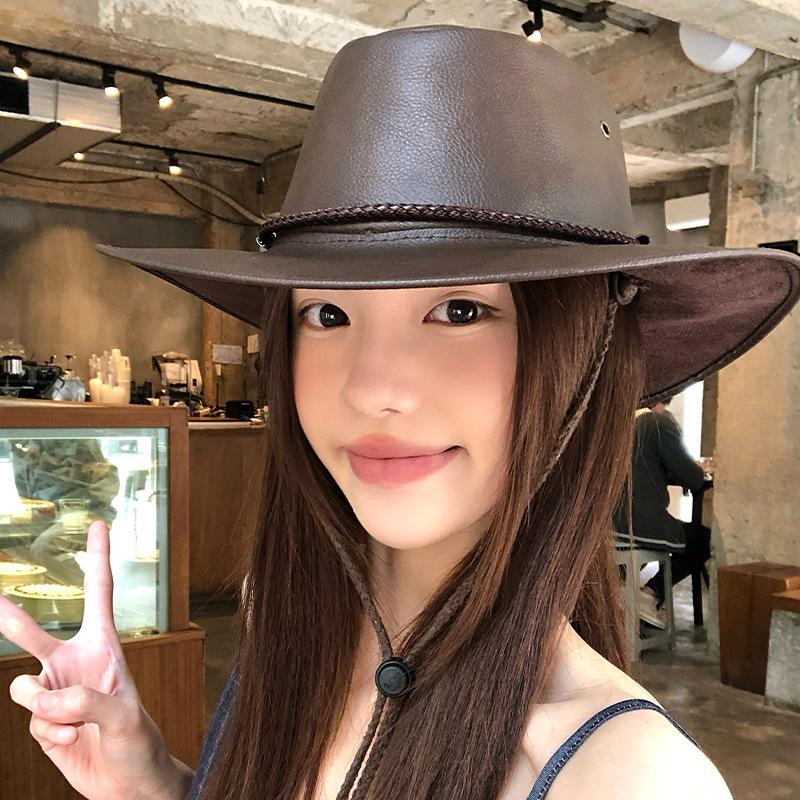 American Retro Western Cowboy Hat for Women, New Spring and Summer Outdoor Riding, Travel, Sun Protection, and Hiking Hat