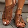 Women's Summer Flat Hollow Sandals for Outdoor Wear