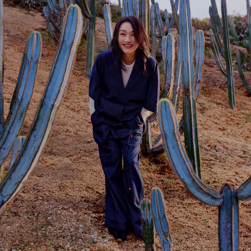 

LESS 2024 Летнее Джинсовое Платье А-силуэта с Коротким Рукавом S