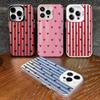 Case for Realme 15 14 13 12 Pro Plus 11 10 Pro 8 5G C63 C55 C53 C51 C61 C25 C21Y C25Y Red Stripe Love Heart  Plating Pink Cover