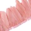 1M 2M Natural Goose Feather Fringe Premium Swan Plumes Ribbon Carnival Costume Dress Decoration Crafts Goose Trim