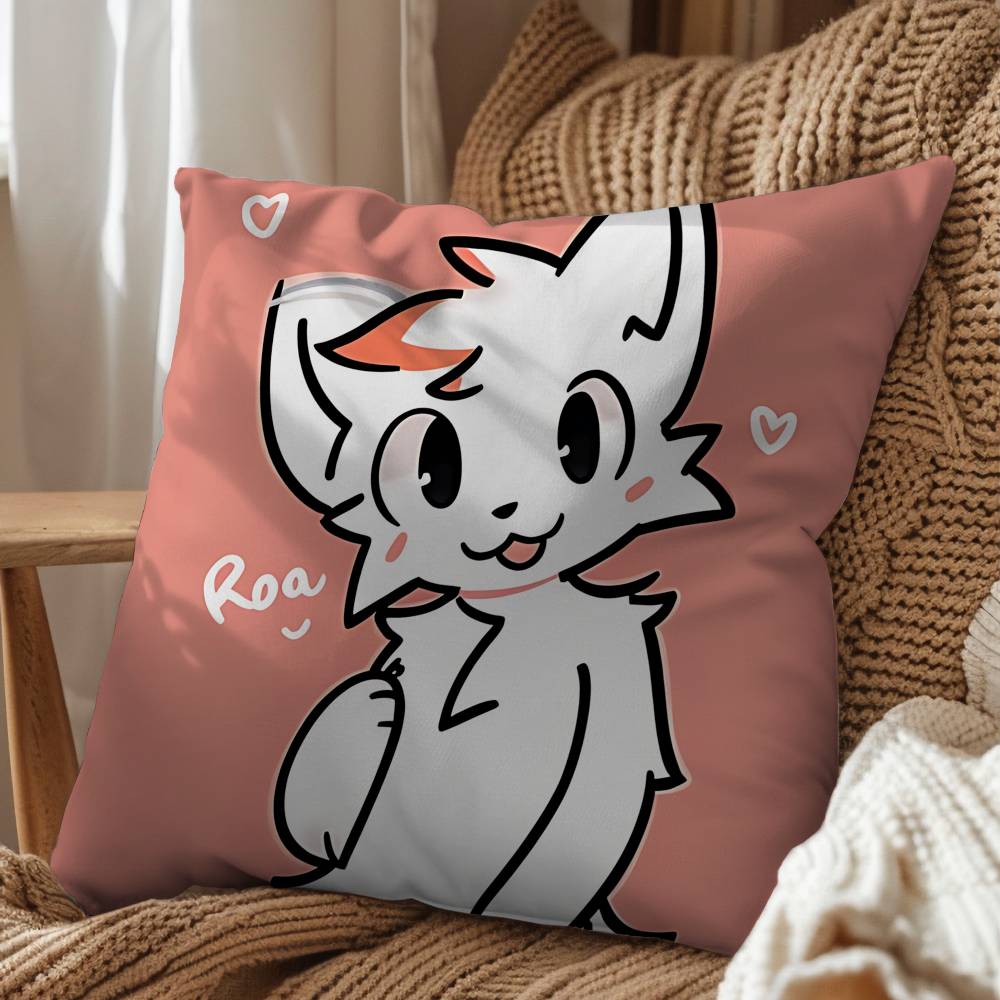 Beautiful Cat Cute Meme Boykisser Pillow Case Sofa Living Room Bedroom Headboard Backrest Cushion Square Cushion Nap Time