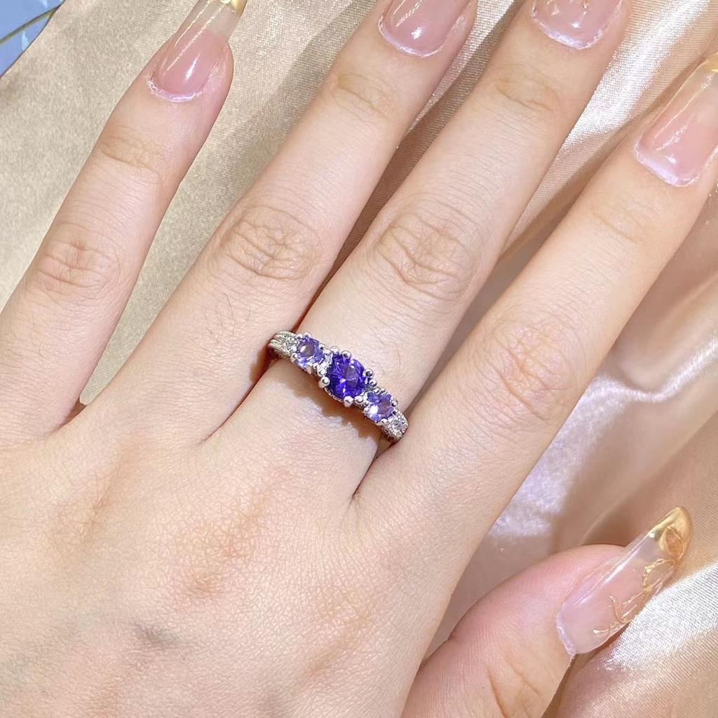 New White Zircon Engagement Promise Ring Rainbow Crystal Multicolor Birthstone Ring Vintage Silver Color Wedding Rings For Women
