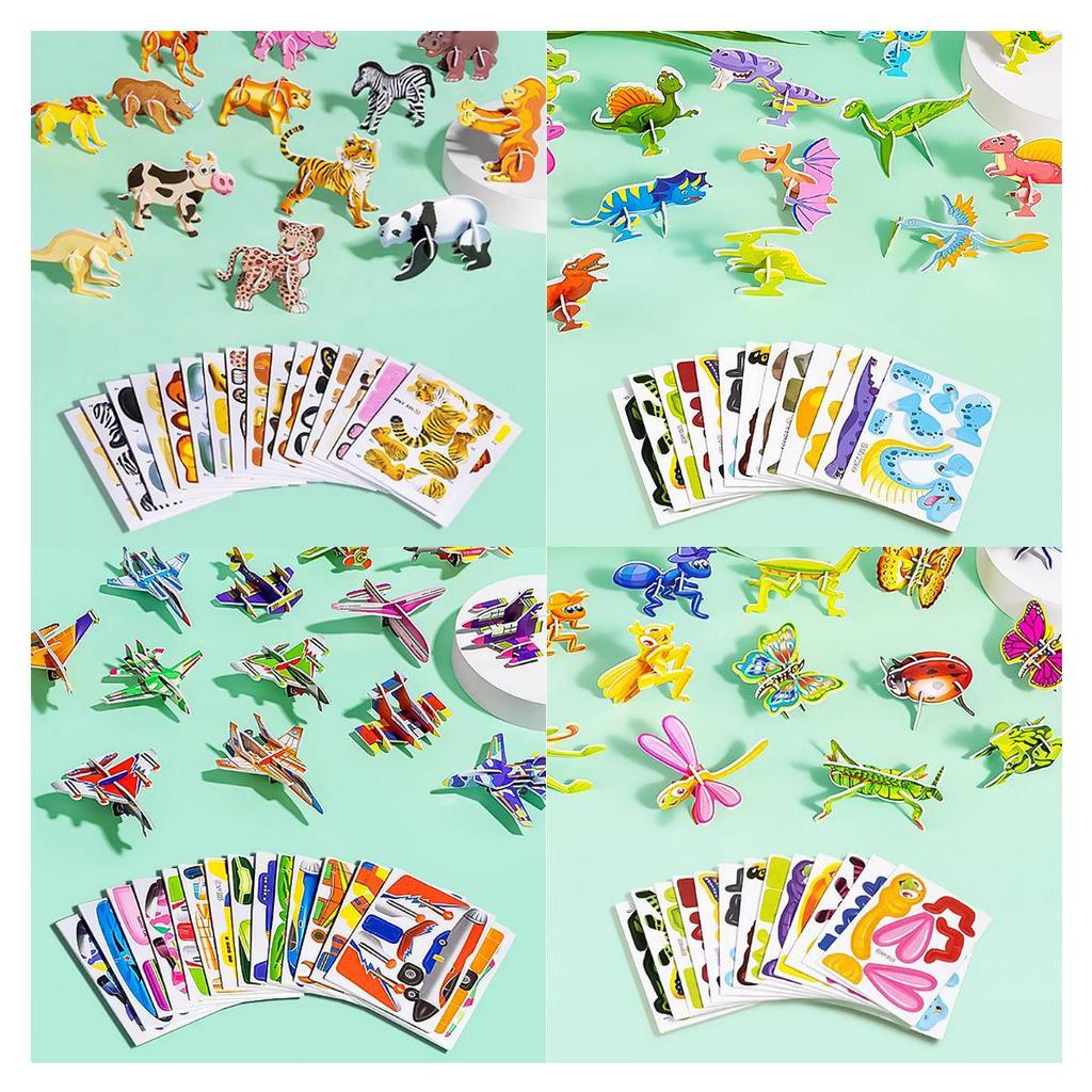 3D Insect Stereo Jigsaw Puzzle: Creative DIY Educational Toy for Kids' Early Learning