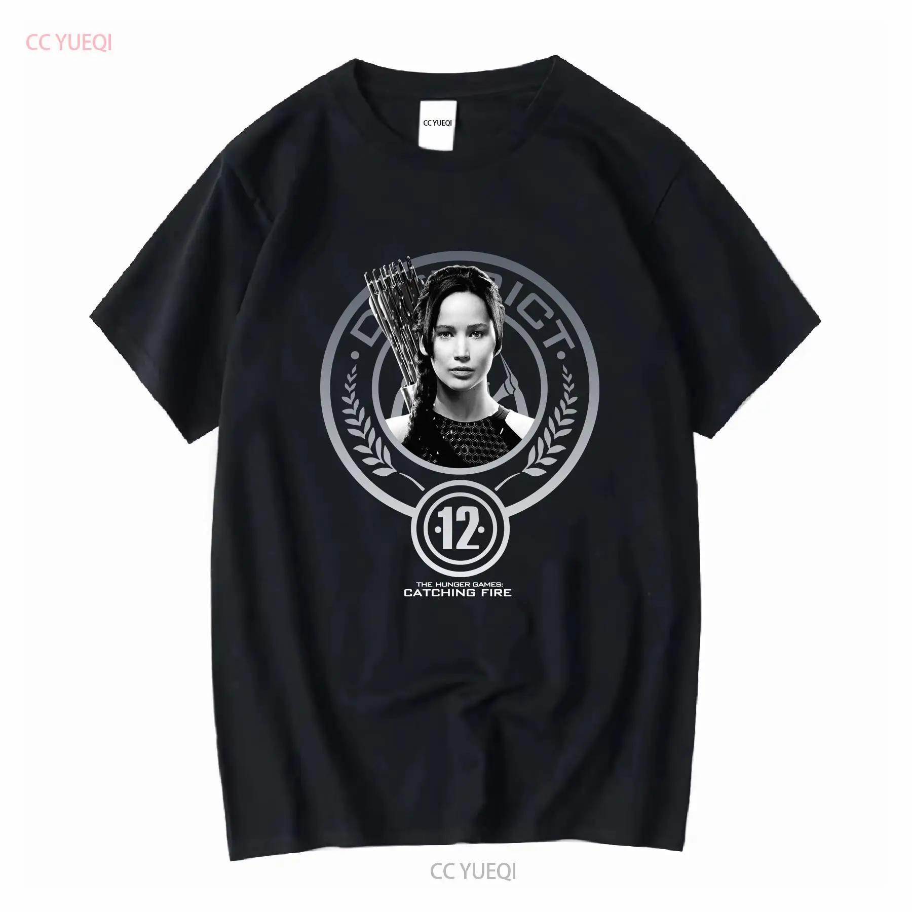 Hunger Games Katniss Everdeen T Shirt Size Large District 12 Jennifer Lawrence Vintage Washed Soft Slightly Designer Clothes S разноцветный