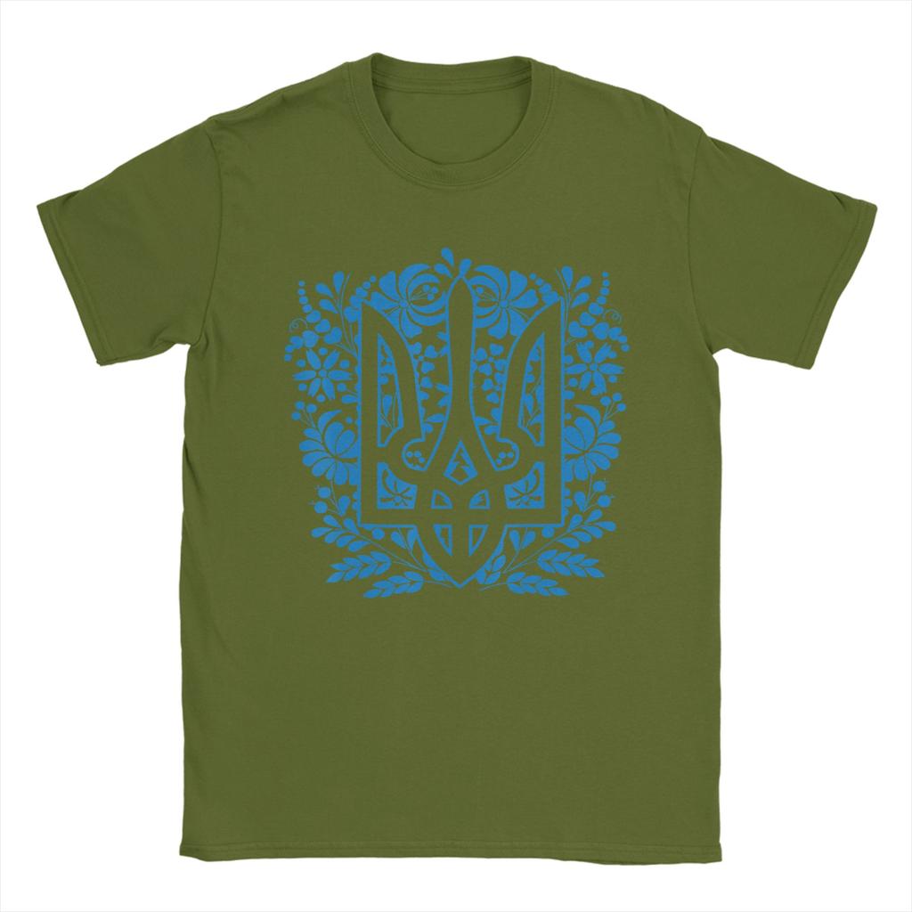 Ukraine Ukrainian Kiew Trysub Flag T Shirt Summer Leisure T Shirts Unisexs Cotton O Neck Oversized Top Tees Short Sleeve Y2K Tops