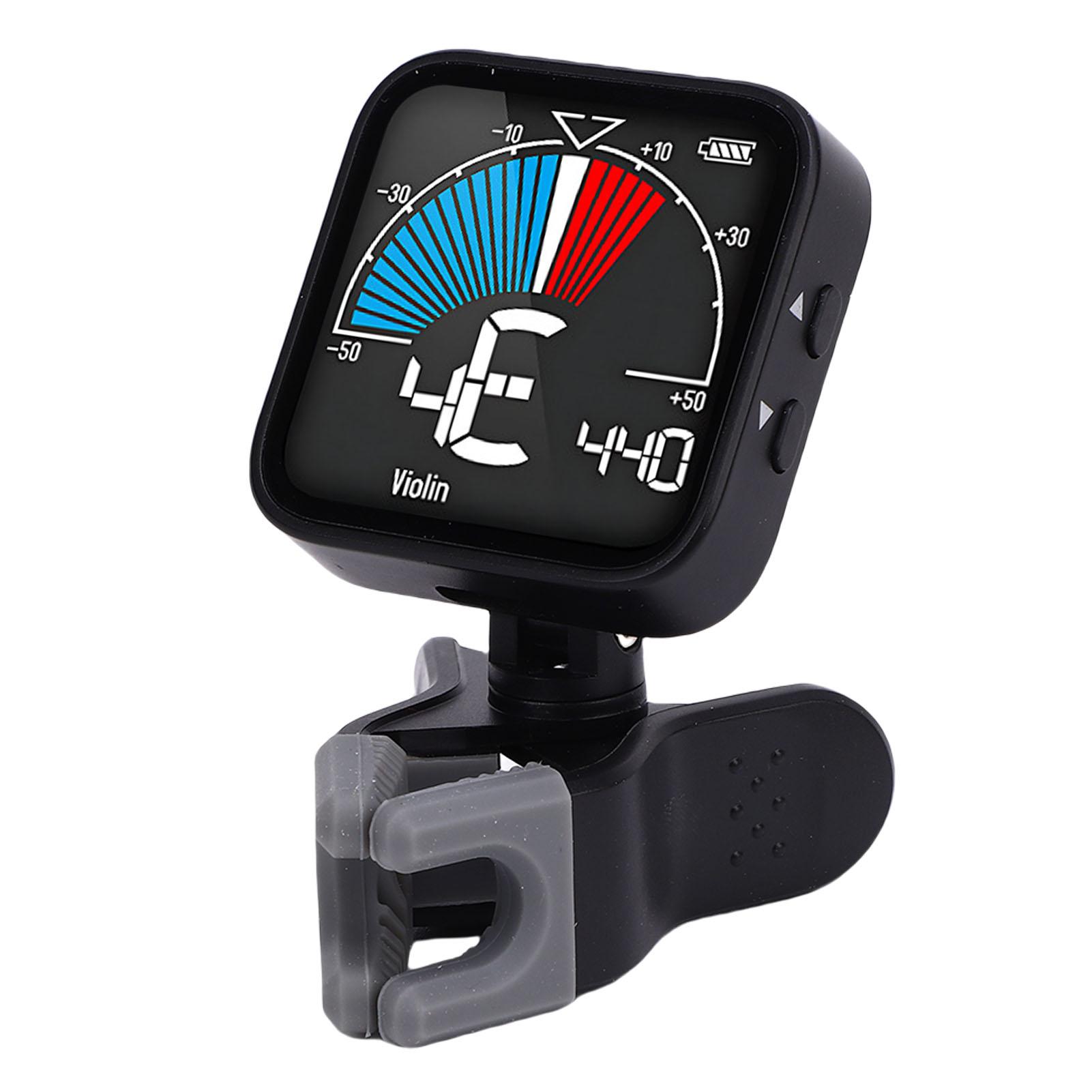 

Violin Tuner Metronome Professional Electronic Tuner with Clear Display and Clamp for Viola Cello