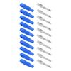 10Pcs 4mm 7Pin Banana Plug Copper 1000V 32A Stackable Male Plugs with Soft Sleeve Screw TightBlue