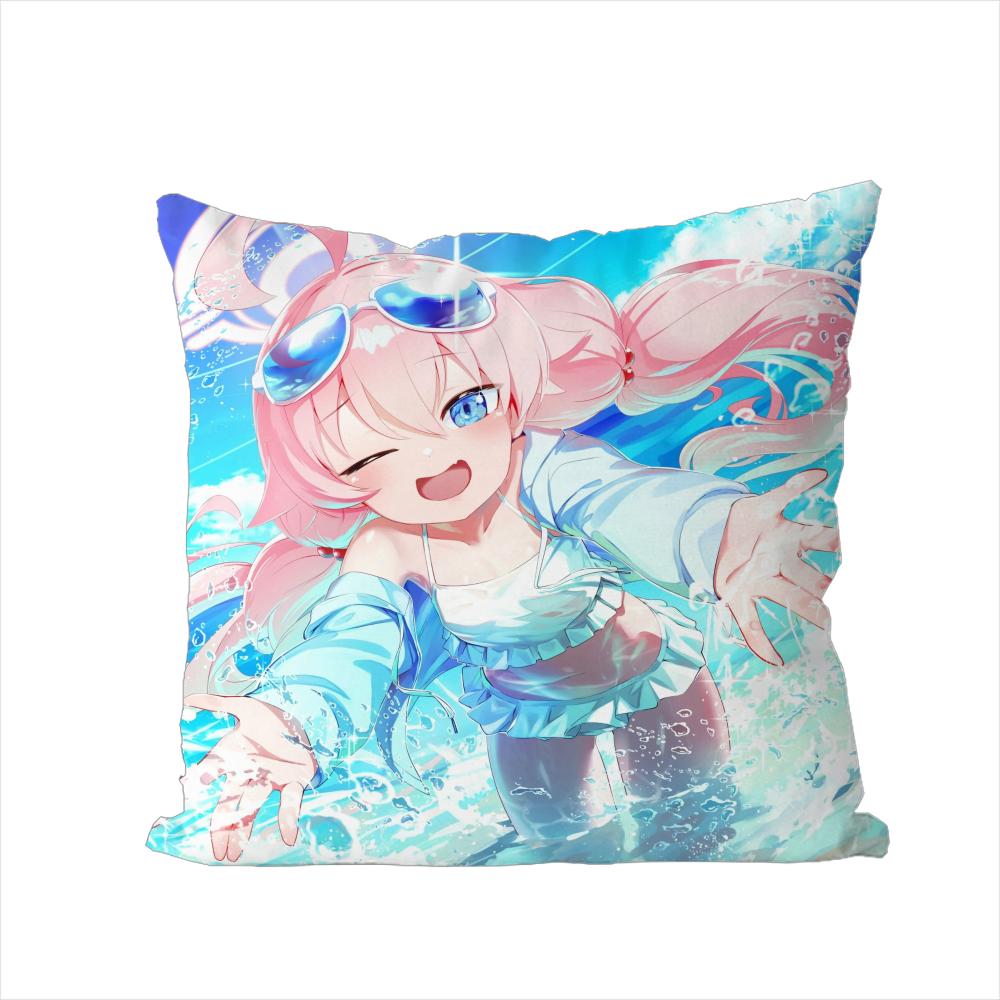 Blue Archive Pillow Case For Car Sofa Decorative Home Doublesided Print Plush Square Throw Pillow Cushion Cover