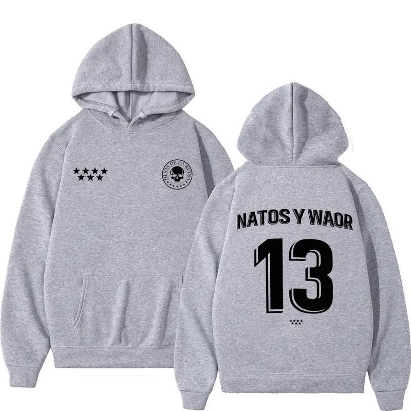 Raper NATOS WAOR 13 Bluzy Mężczyźni Kobiety Moda Hip-hop Pulower Jesień Zima Luźny Codzienny Gotycki Punk Dres Streetwear