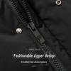 Men's Long Warm Down Jacket with Detachable Hood